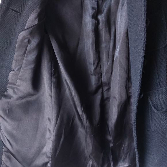 Mossimo - Black Wool Tweed Trench Coat - Picture 10 of 13